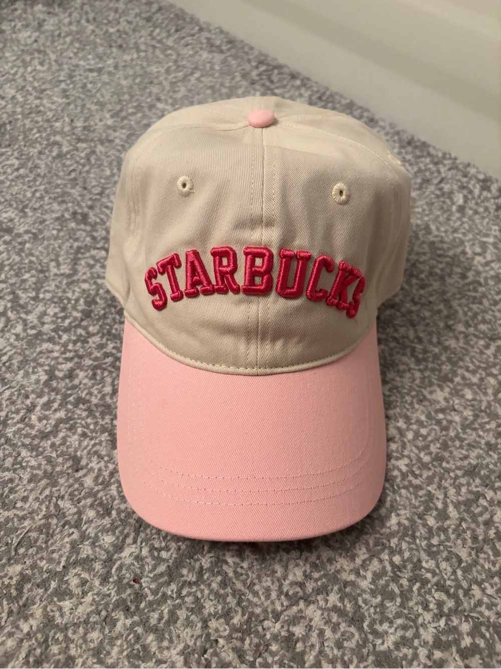 NEW WITH TAGS Starbucks Pink and Cream Two-Tone Baseball Hat